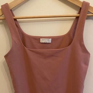 Dusty Rose Aritzia/Babaton Contour Squareneck Bodysuit